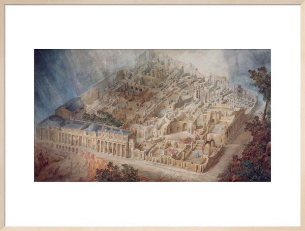 Aerial cutaway view of the Bank of England from the south-east