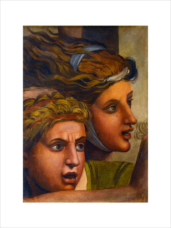 The Massacre of the Innocents'(copy of two heads from a fragment of a cartoon)