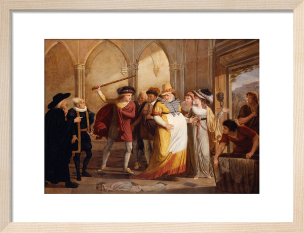Scene in 'The Merry Wives of Windsor' (from Act IV, Scene 2 of the play by William Shakespeare)