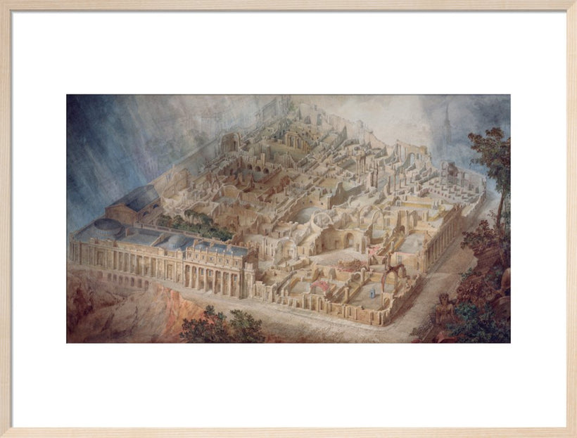 Aerial cutaway view of the Bank of England from the south-east