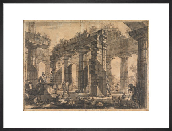 Paestum, Italy, Interior of the Temple of Neptune from the North-East