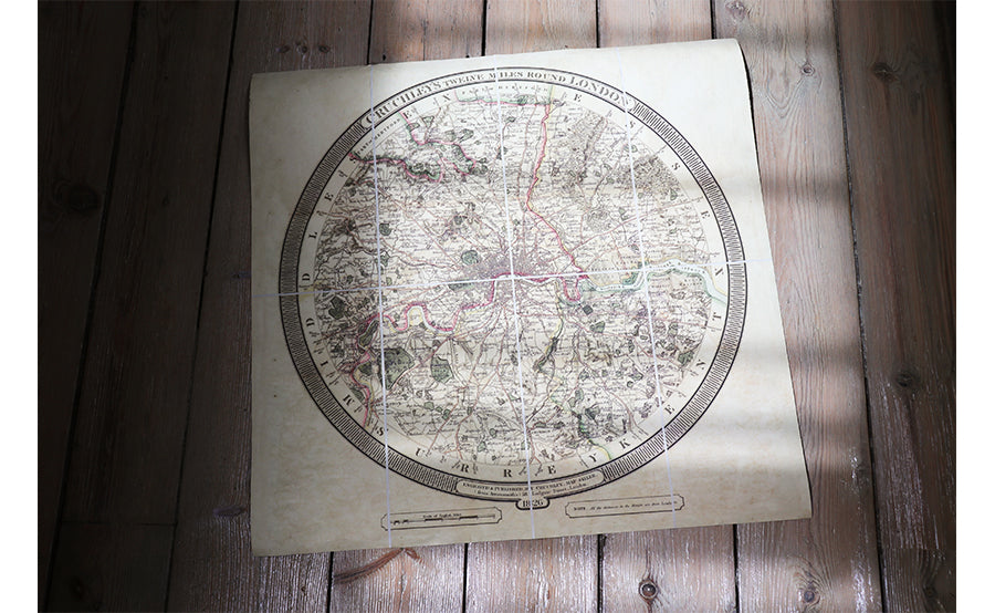 Twelve Miles Around London 1826 Map