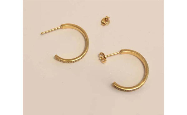 Greek Meander Hoop Earrings