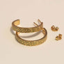 Greek Meander Hoop Earrings