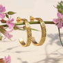 Greek Meander Hoop Earrings