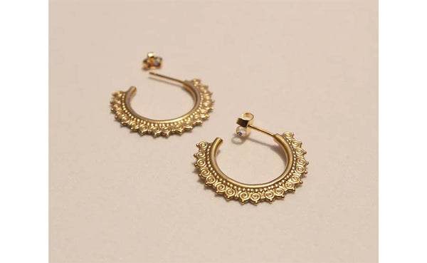 Greek Scroll Hoop Earrings