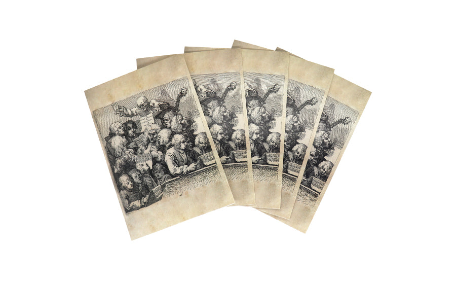 Pack of 5 Christmas cards: Hogarth's Chorus of Singers