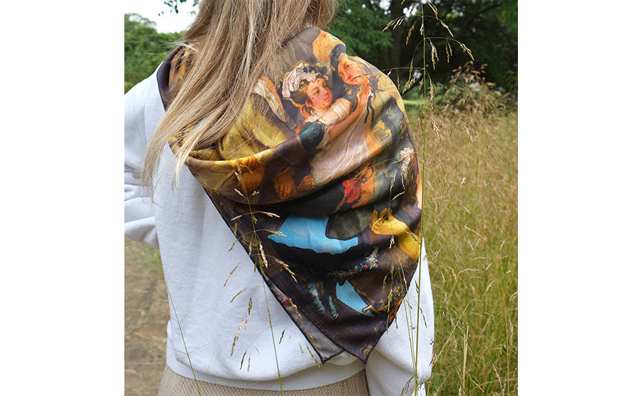 A Rake Divided Silk Scarf