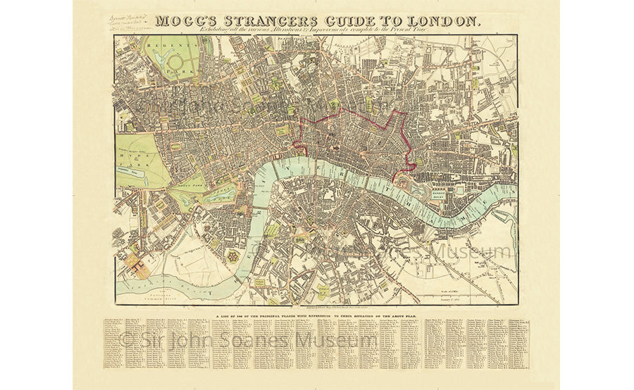 Strangers Guide To London Map 1837