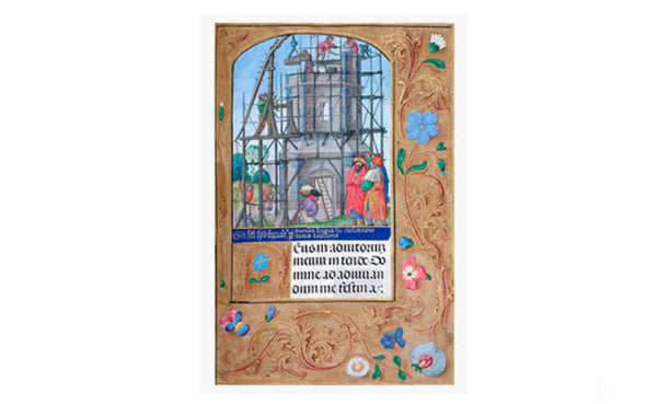 Tower of Babel, Illuminations within a Book of Hours A5 Postcard