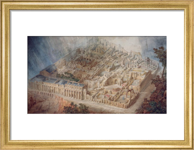 Aerial cutaway view of the Bank of England from the south-east