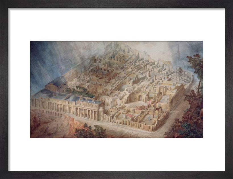 Aerial cutaway view of the Bank of England from the south-east