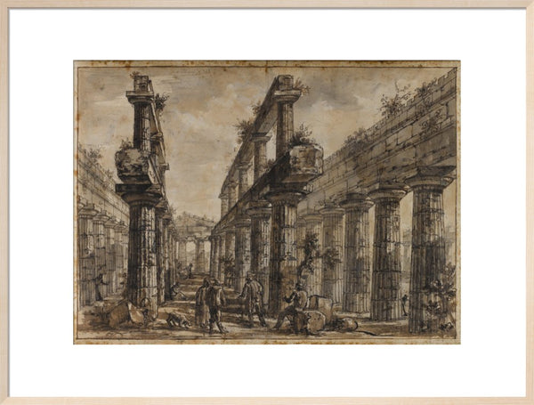 Paestum, Italy, Interior of the Temple of Neptune from the West