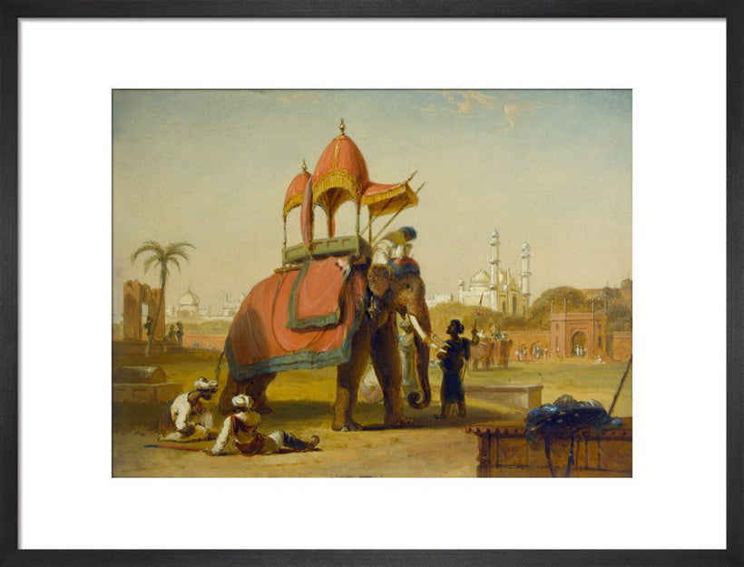 A Caparisoned Elephant - Scene near Delhi (A Scene in the East Indies)