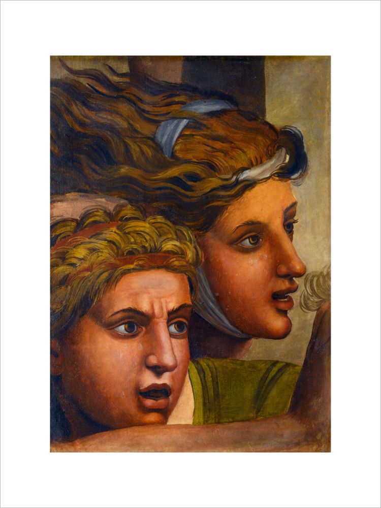 The Massacre of the Innocents'(copy of two heads from a fragment of a cartoon)