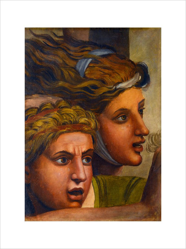 The Massacre of the Innocents'(copy of two heads from a fragment of a cartoon)