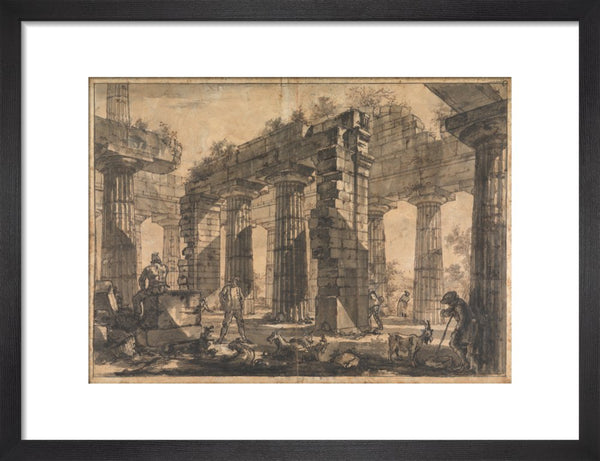 Paestum, Italy, Interior of the Temple of Neptune from the North-East