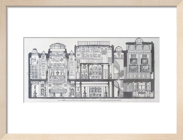 A Cross-Section Through Sir John Soane's Museum, 1835