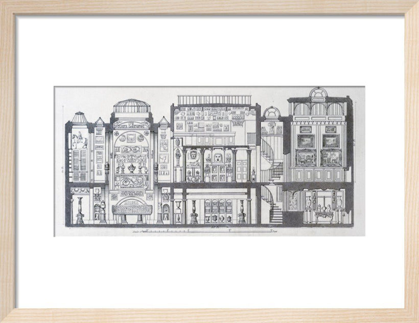 A Cross-Section Through Sir John Soane's Museum, 1835
