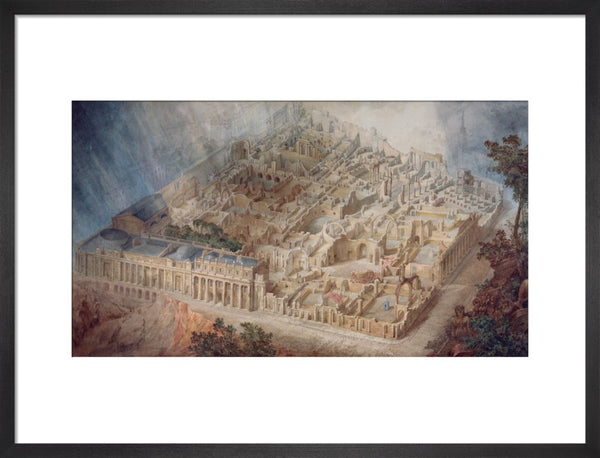 Aerial cutaway view of the Bank of England from the south-east