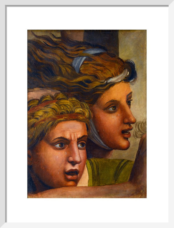 The Massacre of the Innocents'(copy of two heads from a fragment of a cartoon)