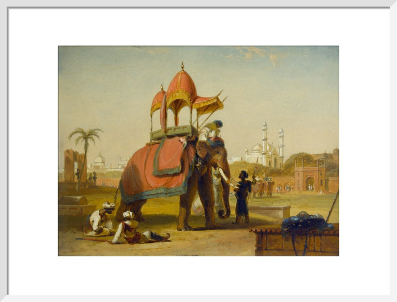 A Caparisoned Elephant - Scene near Delhi (A Scene in the East Indies)