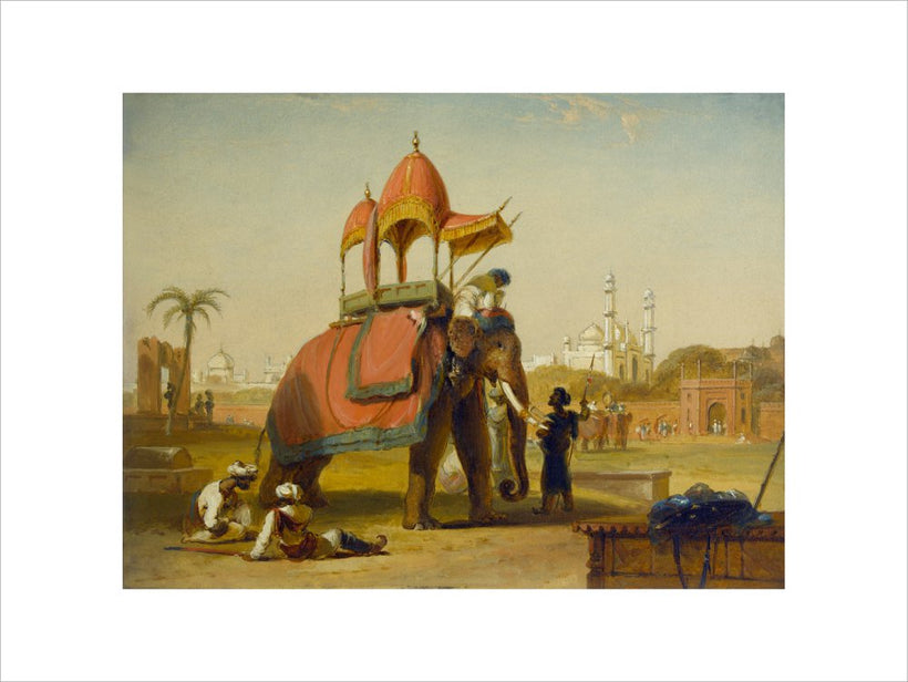 A Caparisoned Elephant - Scene near Delhi (A Scene in the East Indies)