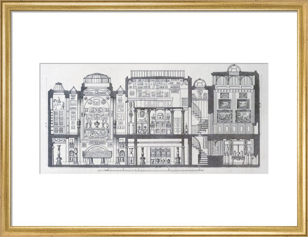 A Cross-Section Through Sir John Soane's Museum, 1835