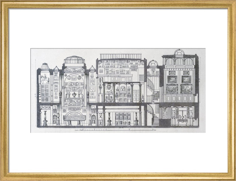 A Cross-Section Through Sir John Soane's Museum, 1835