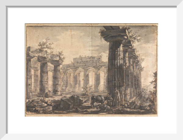 Paestum, Italy Interior of the Basilica, from the West