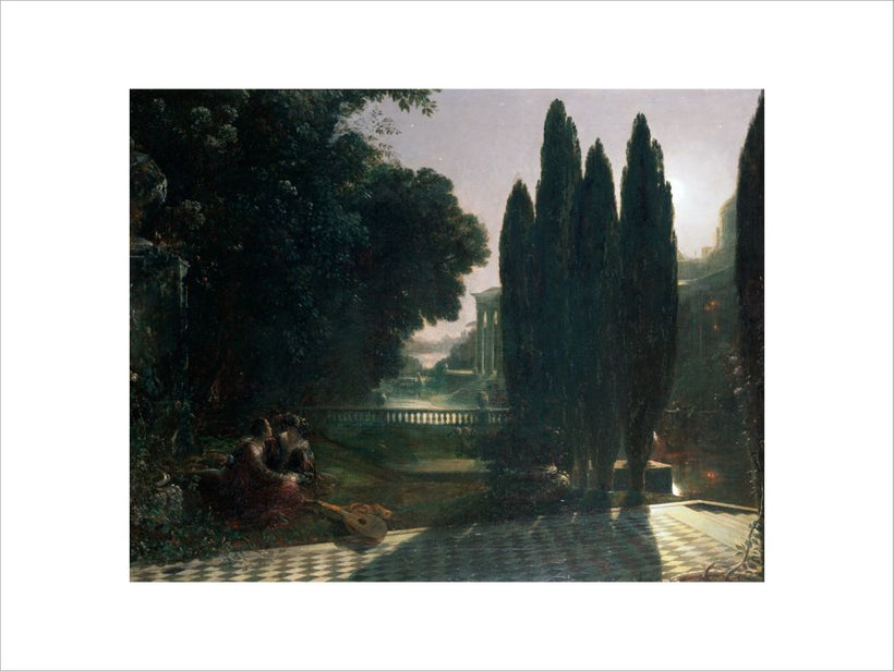 Scene from Shakespeare's 'The Merchant of Venice': Belmont, in the Garden of Portia's House, Lorenzo and Jessica, Act V, Scene 1