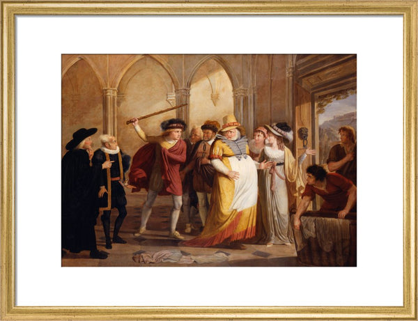 Scene in 'The Merry Wives of Windsor' (from Act IV, Scene 2 of the play by William Shakespeare)