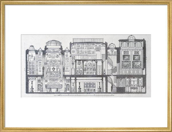 A Cross-Section Through Sir John Soane's Museum, 1835