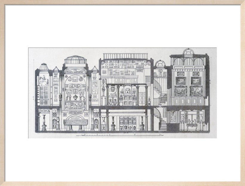 A Cross-Section Through Sir John Soane's Museum, 1835