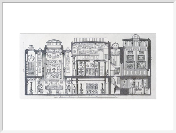 A Cross-Section Through Sir John Soane's Museum, 1835