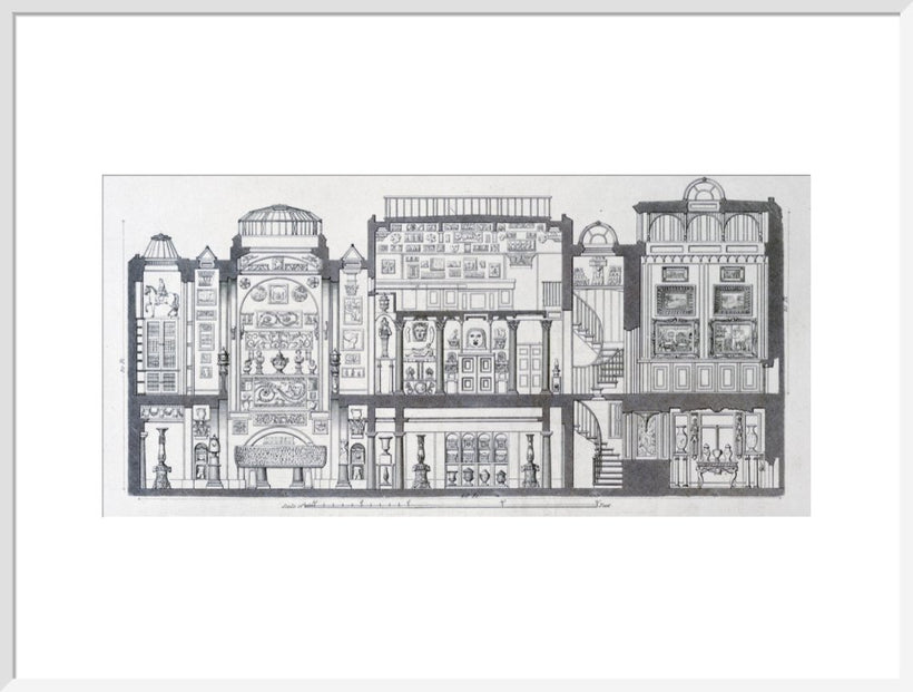 A Cross-Section Through Sir John Soane's Museum, 1835