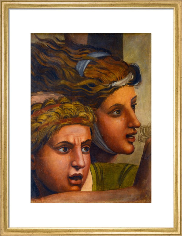 The Massacre of the Innocents'(copy of two heads from a fragment of a cartoon)