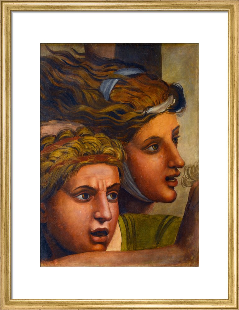 The Massacre of the Innocents'(copy of two heads from a fragment of a cartoon)