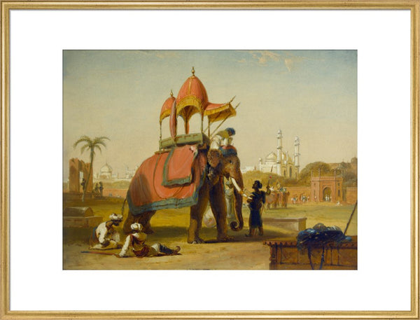 A Caparisoned Elephant - Scene near Delhi (A Scene in the East Indies)