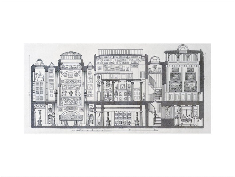 A Cross-Section Through Sir John Soane's Museum, 1835