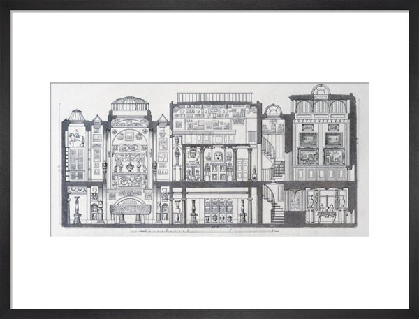 A Cross-Section Through Sir John Soane's Museum, 1835