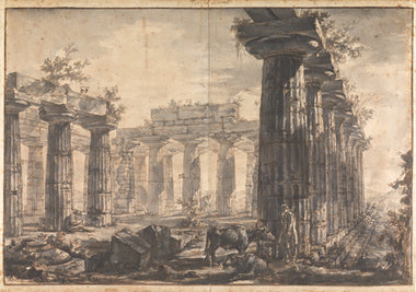 Paestum, Italy Interior of the Basilica, from the West