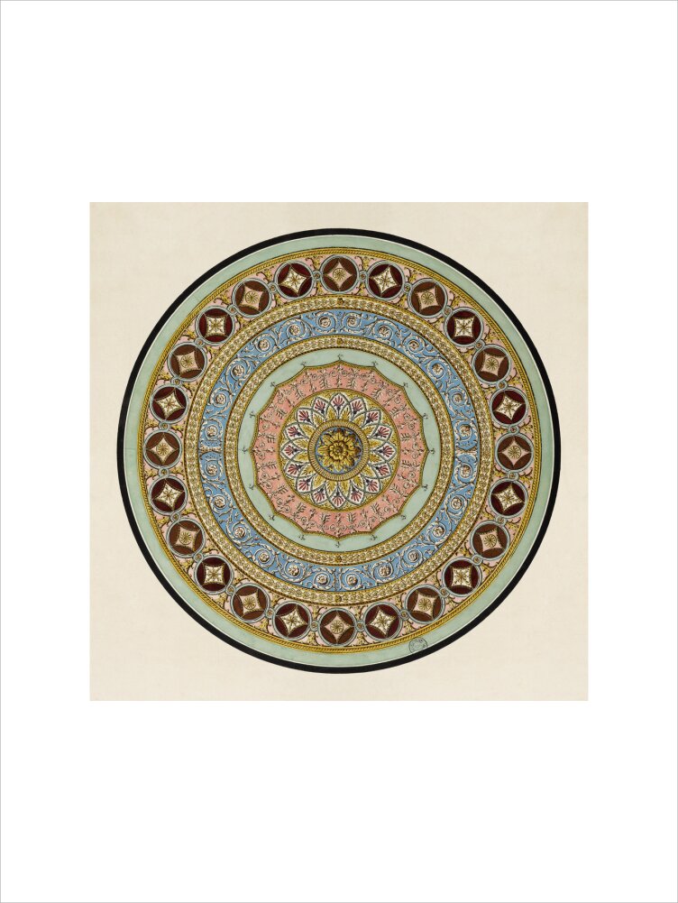 Unexecuted Manocchi Drawing for a Ceiling or a Carpet I, c1765-66