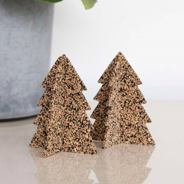 Recycled Cork Decorative Mini Trees