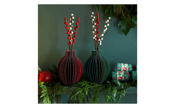 Green Paper Honeycomb Vase