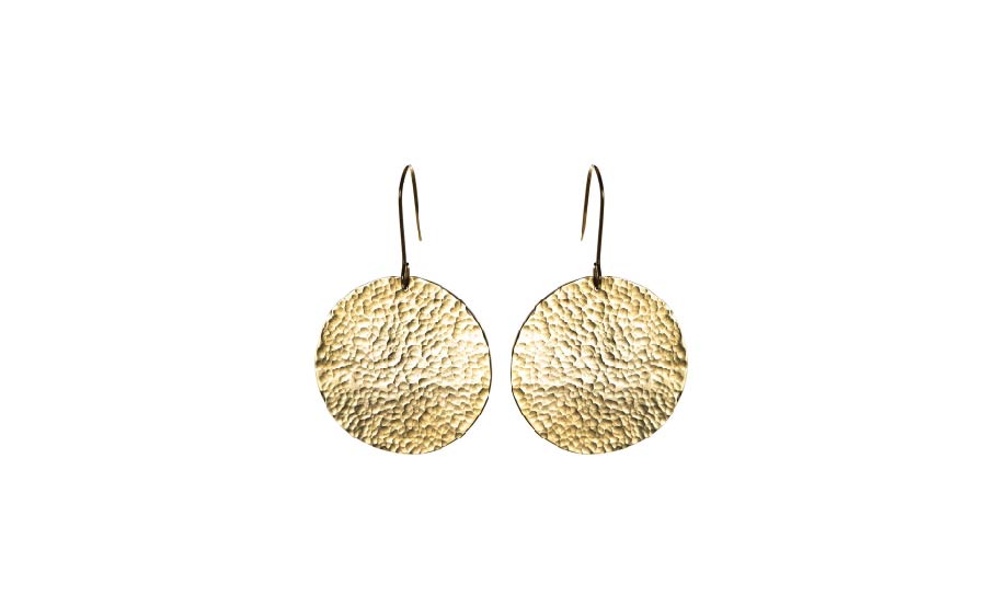 Brass Circle Earrings