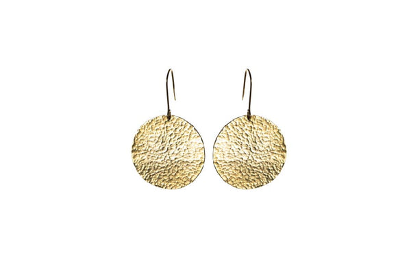 Brass Circle Earrings