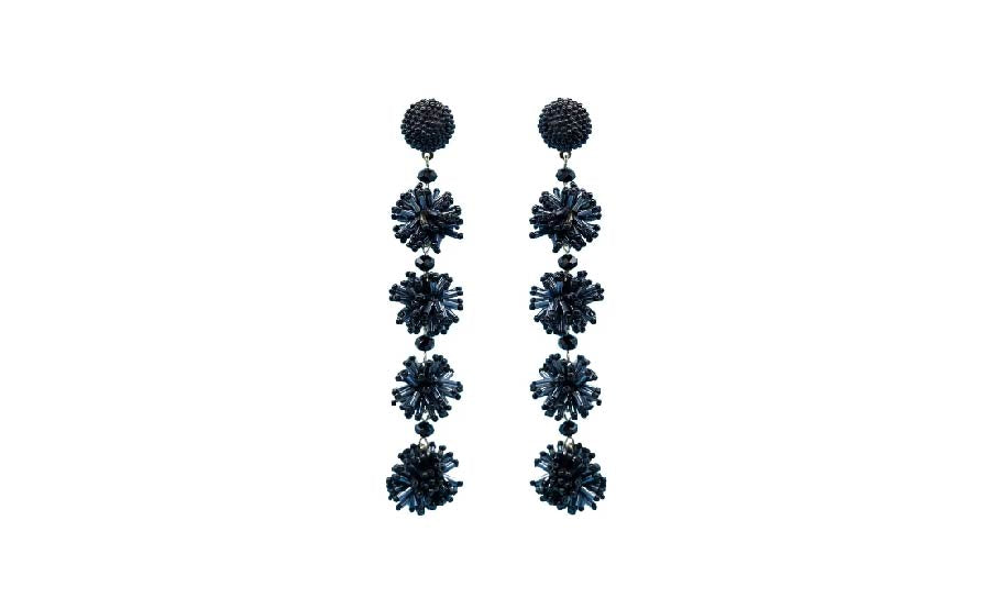 Black Crystal Drop Earrings