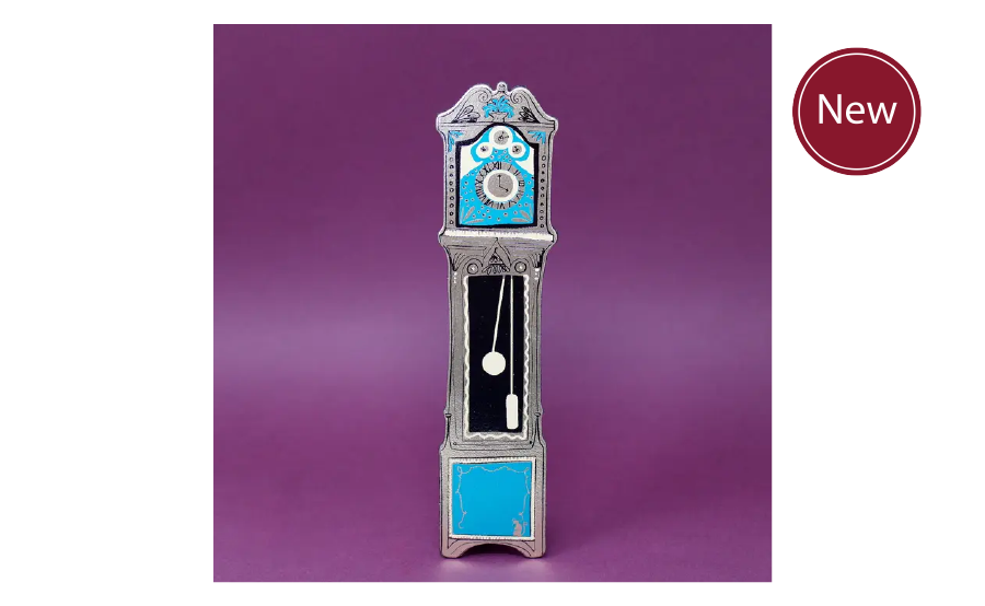 Leather Grandfather Clock Bookmark