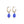 Blue Bead Hoops